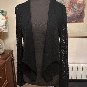 Inc Elegant Black Lace Women's cardigan XL